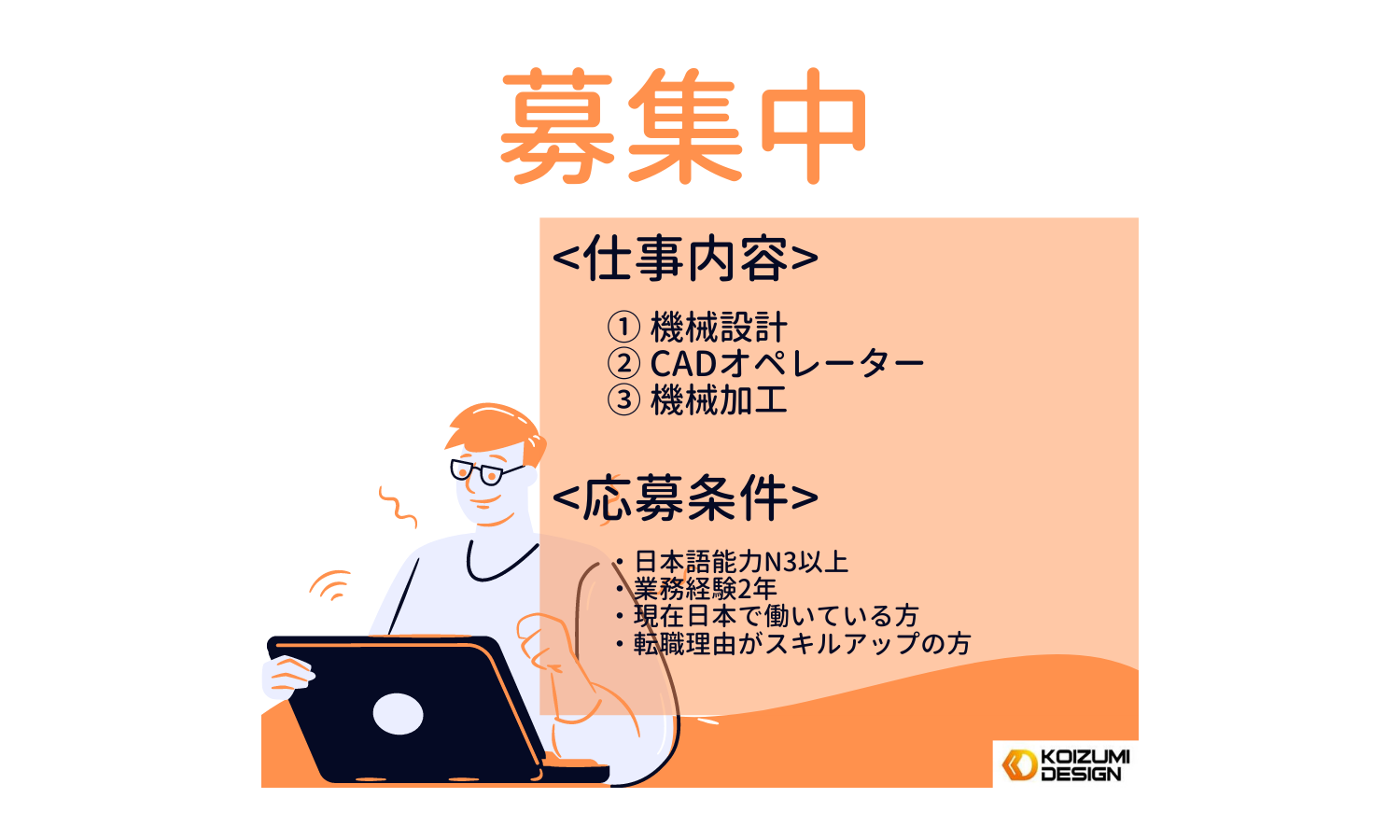 機械設計、CADオペレーター、機械加工求人